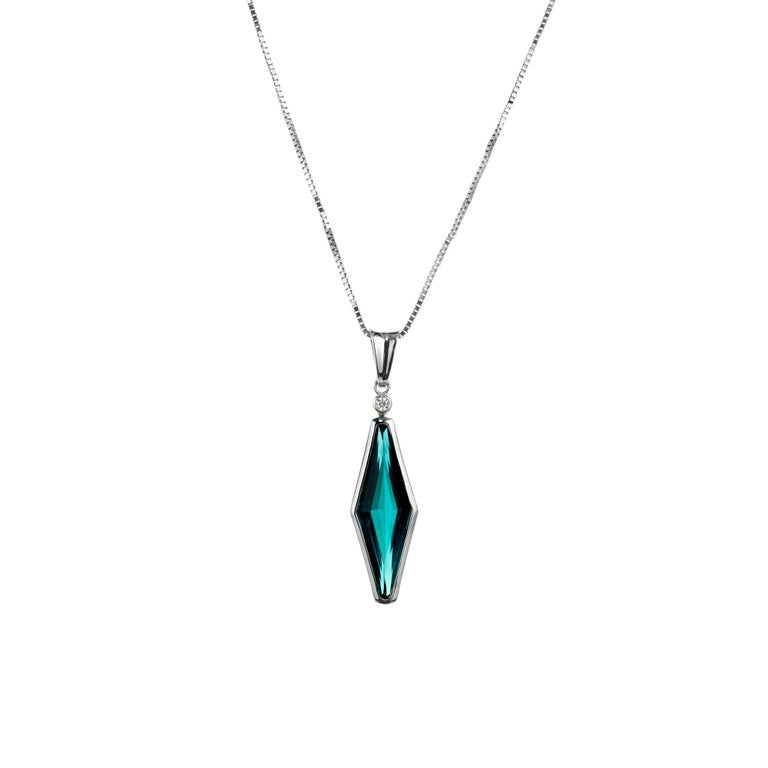 Peter Suchy 4.95 Carat Tourmaline Diamond White Gold Pendant Necklace – image 2