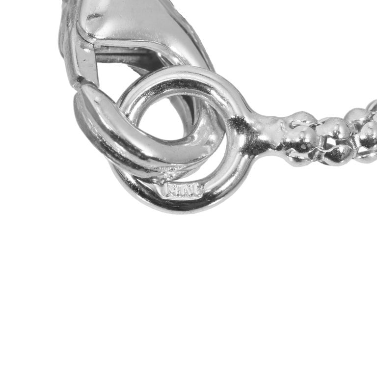 Peter Suchy 5.4 Carat Oval Moonstone Diamond White Gold Pendant Necklace – image 5