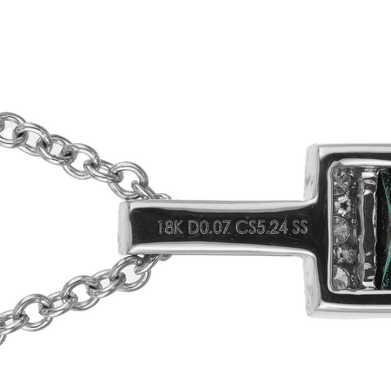 Peter Suchy 5.24 Carat Tourmaline Diamond White Gold Pendant Necklace – image 6