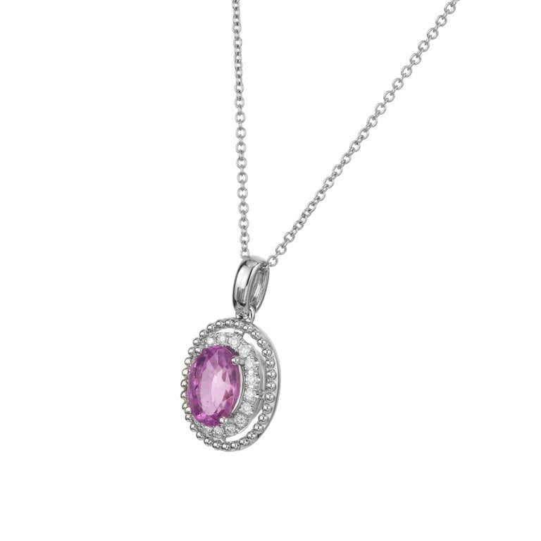 Peter Suchy GIA Certified 1.48 Carat Spinel Diamond White Gold Pendant Necklace – image 5