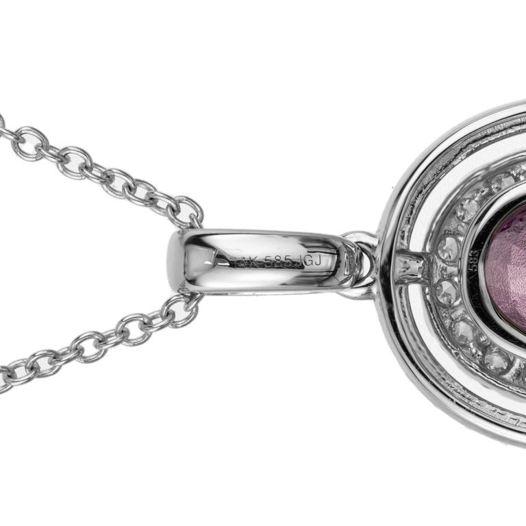 Peter Suchy GIA Certified 1.48 Carat Spinel Diamond White Gold Pendant Necklace – image 7
