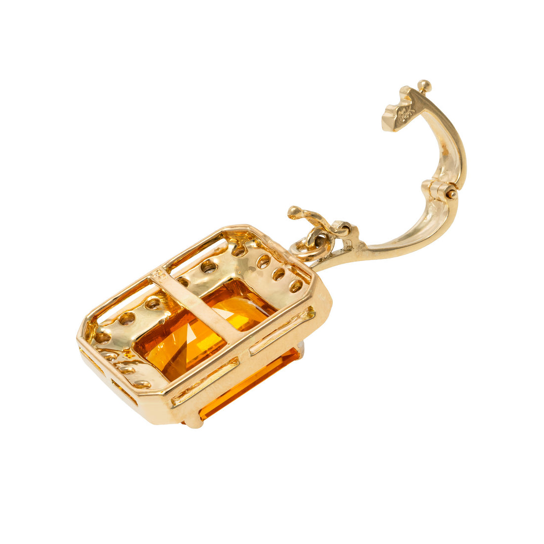 4.30 Carat Citirne Diamond Yellow Gold Pendant – image 5