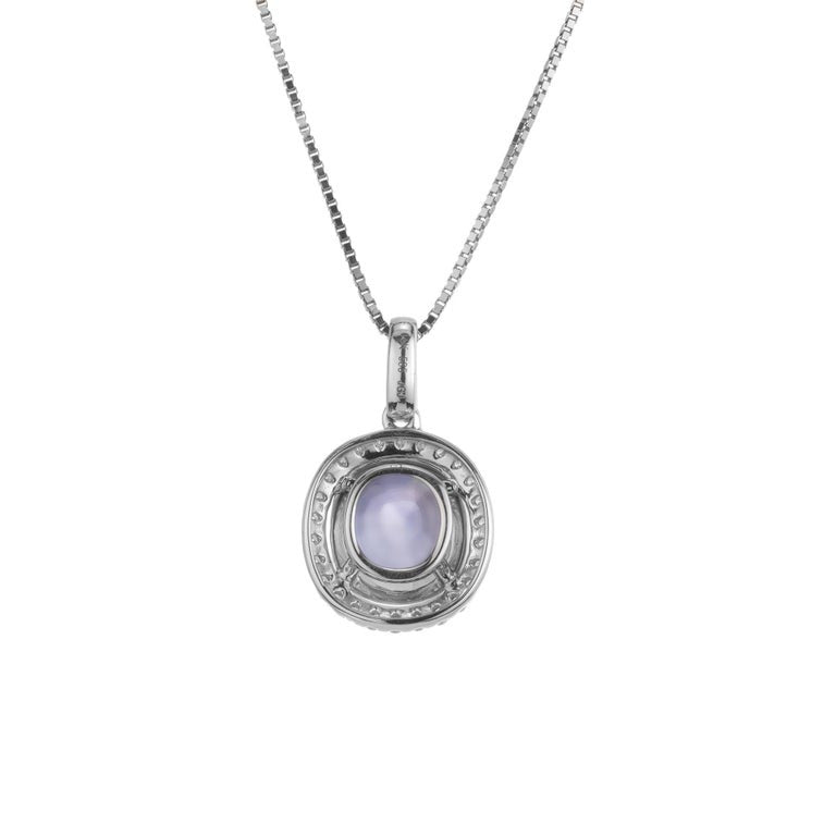 Peter Suchy GIA Certified 2.62 Carat Sapphire Diamond White Gold Necklace – image 5