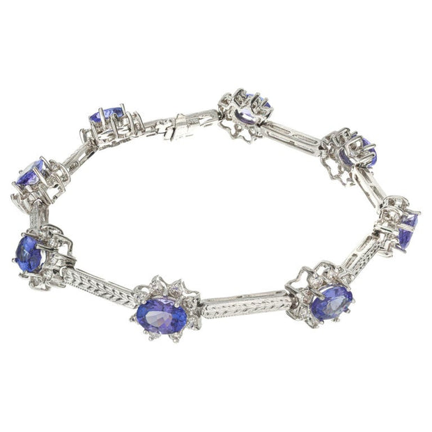 Le Vian 12.00 Carat Tanzanite Diamond White Gold Bracelet