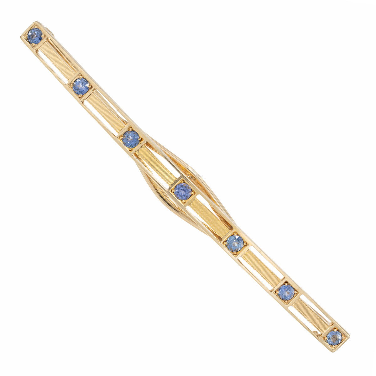 GIA Certified Montana Yogo Gulch Sapphire Hair Barrette