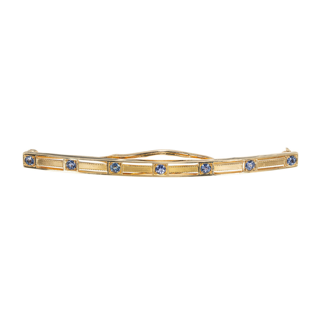 GIA Certified Montana Yogo Gulch Sapphire Hair Barrette – image 2