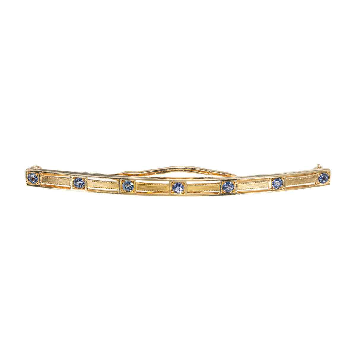 GIA Certified Montana Yogo Gulch Sapphire Hair Barrette – image 2