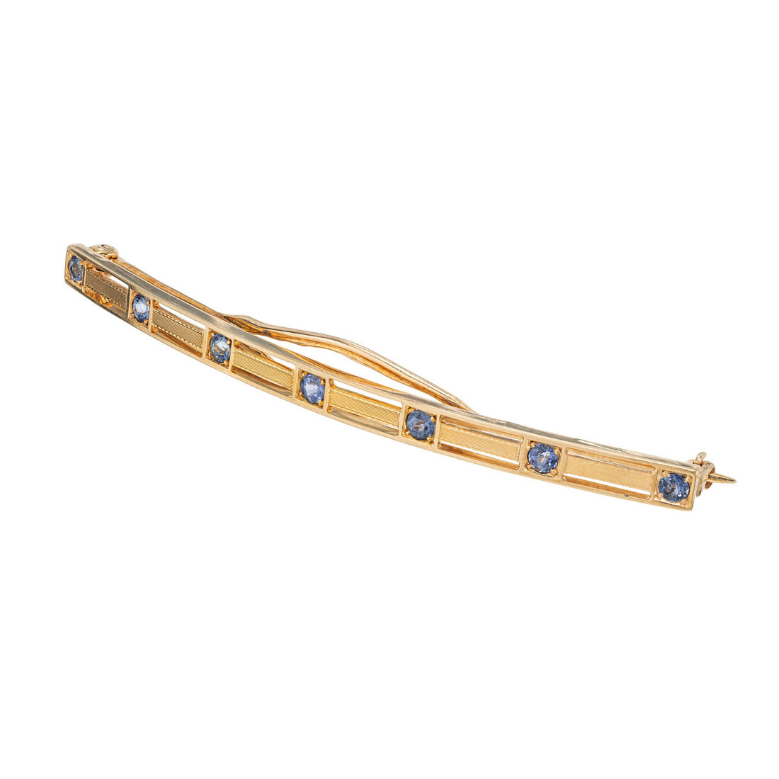 GIA Certified Montana Yogo Gulch Sapphire Hair Barrette – image 3