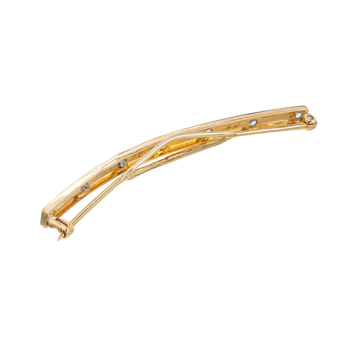 GIA Certified Montana Yogo Gulch Sapphire Hair Barrette – image 4