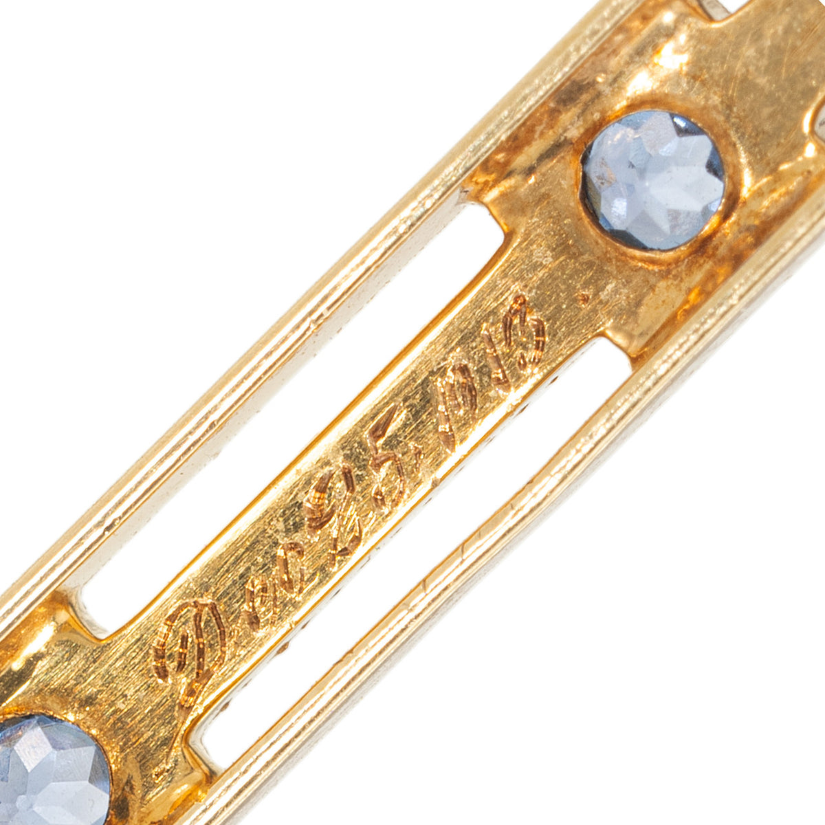 GIA Certified Montana Yogo Gulch Sapphire Hair Barrette – image 6