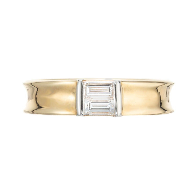 Tiffany & Co .24 Carat Diamond Yellow Gold Stackable Band Ring – image 2