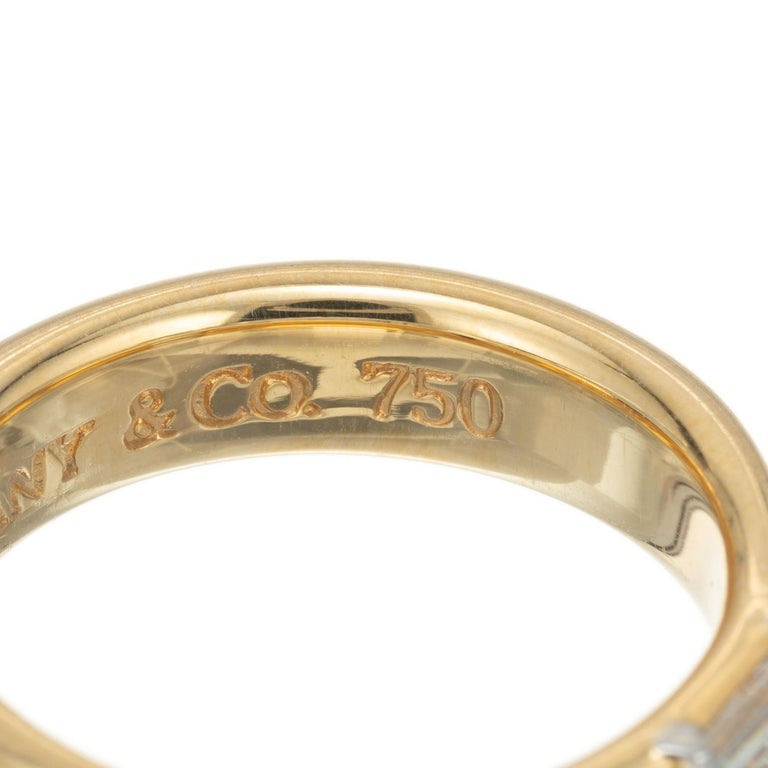 Tiffany & Co .24 Carat Diamond Yellow Gold Stackable Band Ring – image 4