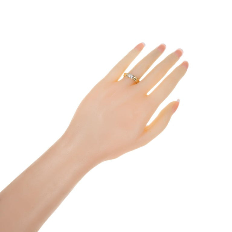 Tiffany & Co .24 Carat Diamond Yellow Gold Stackable Band Ring – image 5