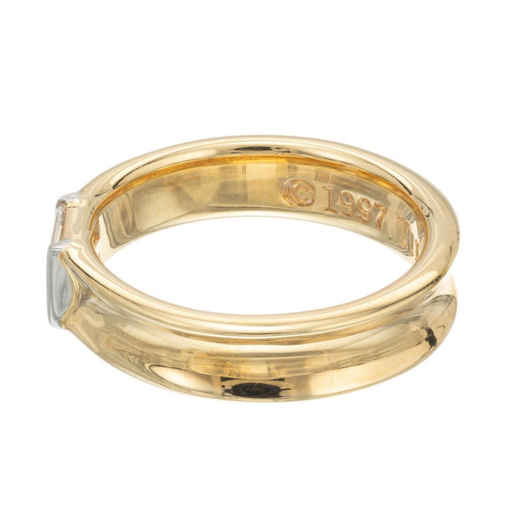Tiffany & Co .24 Carat Diamond Yellow Gold Stackable Band Ring – image 6