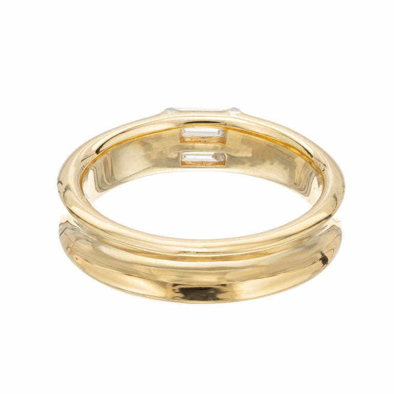 Tiffany & Co .24 Carat Diamond Yellow Gold Stackable Band Ring – image 7