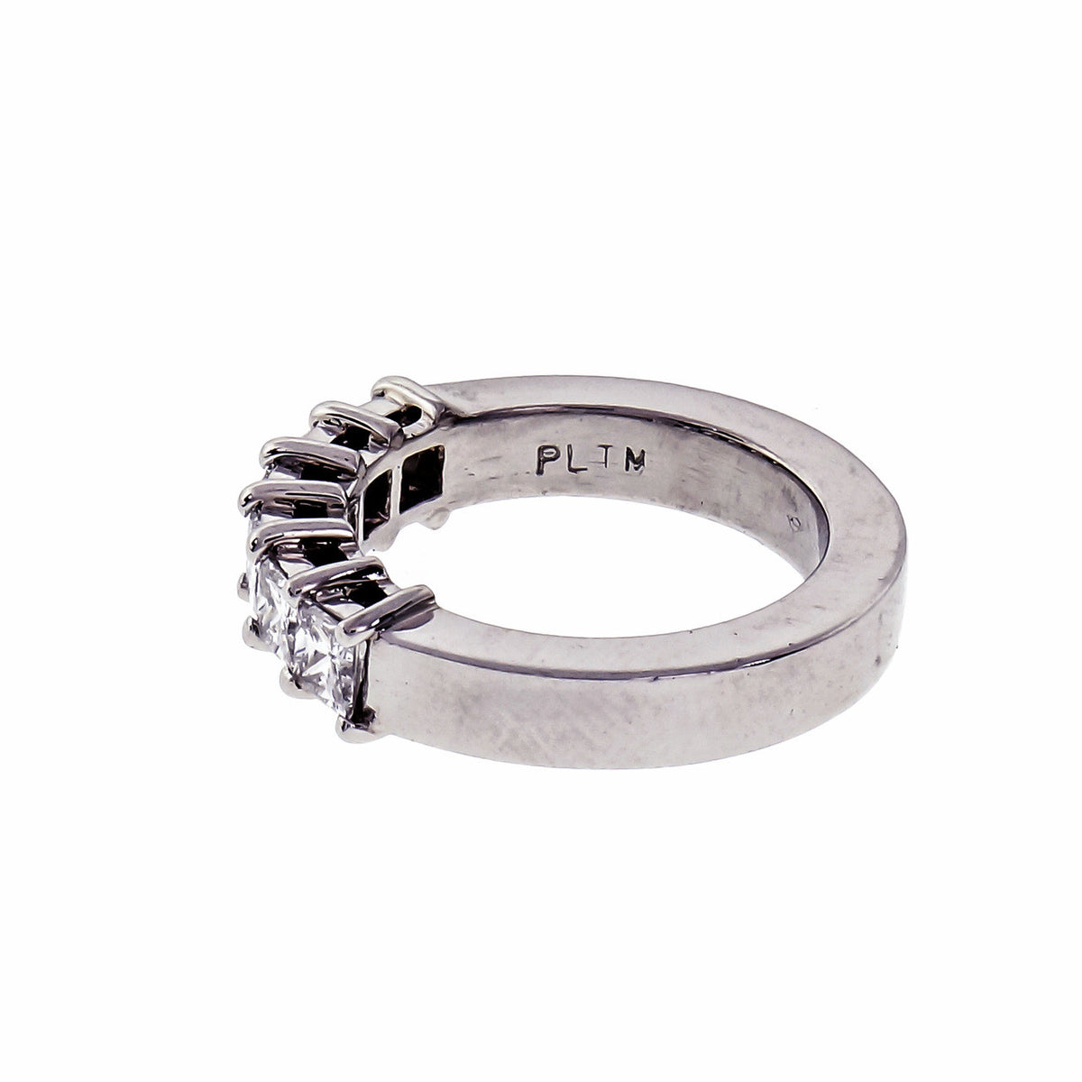 Princess Cut 6 Diamond Wedding Band Ring 1.32ct Platinum – image 3