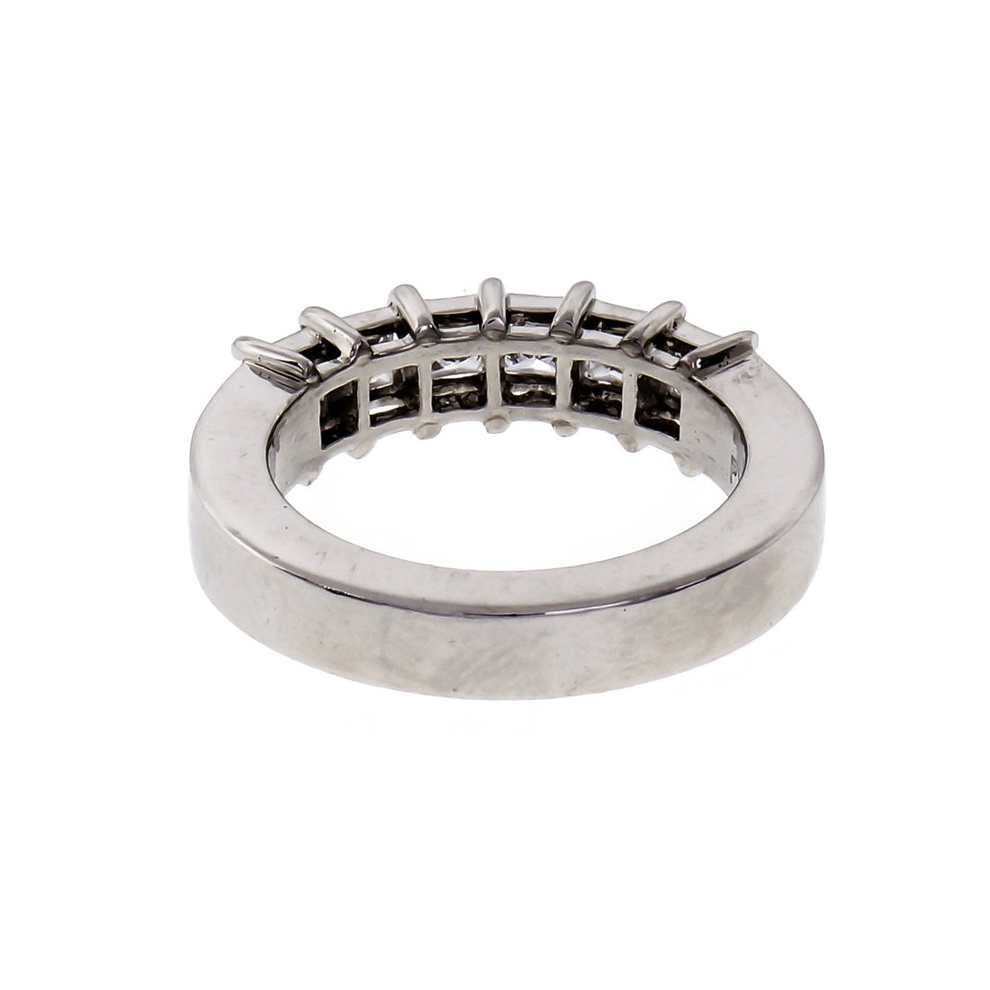 Princess Cut 6 Diamond Wedding Band Ring 1.32ct Platinum – image 4