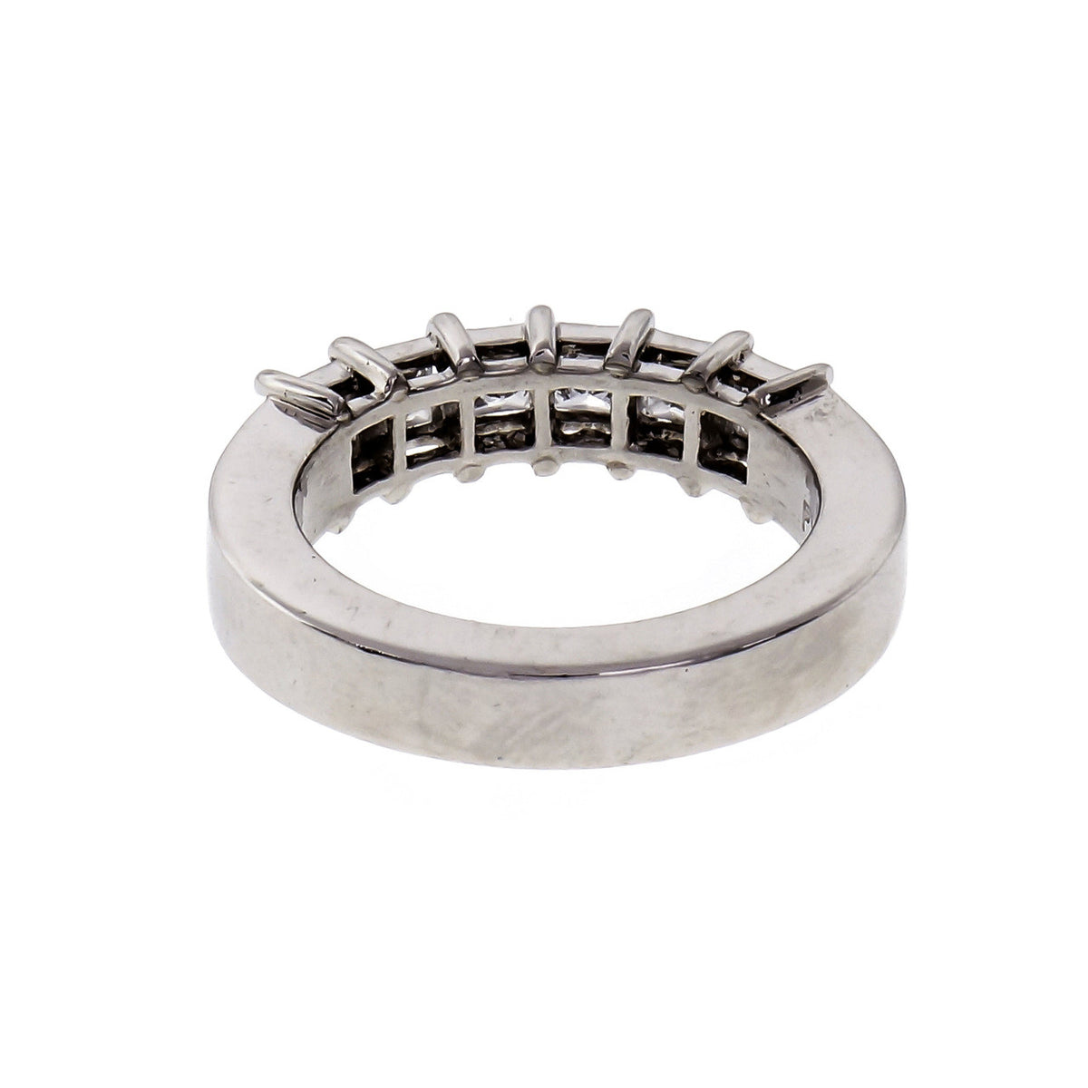 Princess Cut 6 Diamond Wedding Band Ring 1.32ct Platinum – image 4