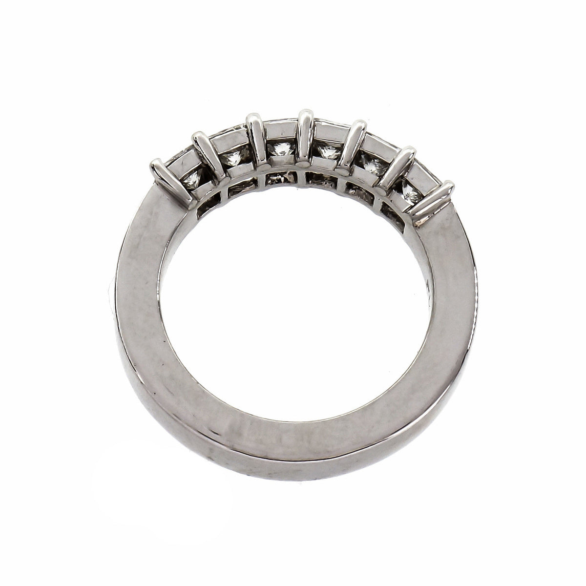 Princess Cut 6 Diamond Wedding Band Ring 1.32ct Platinum – image 5