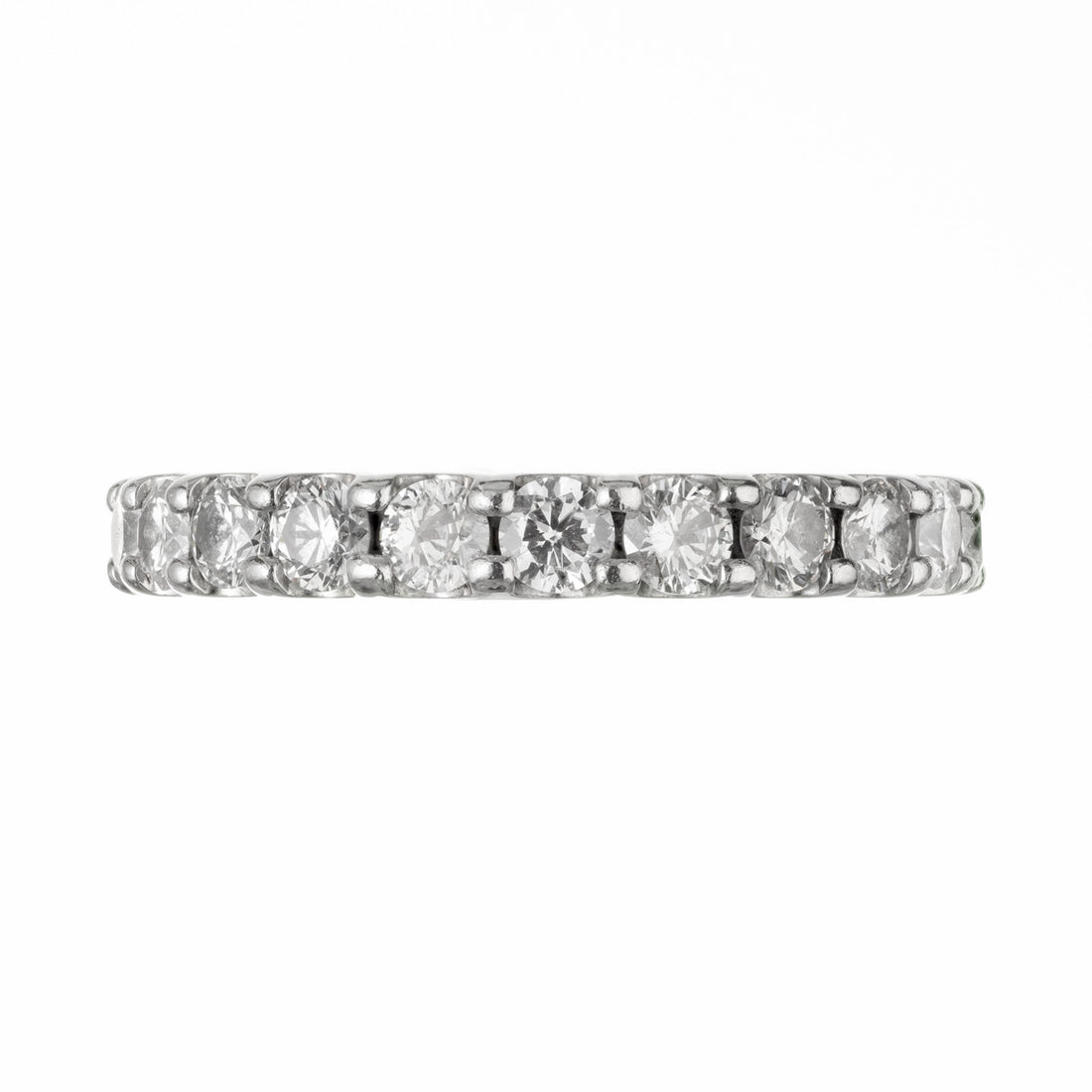 1.37 Carat Diamond Platinum Eternity Band Ring – image 2