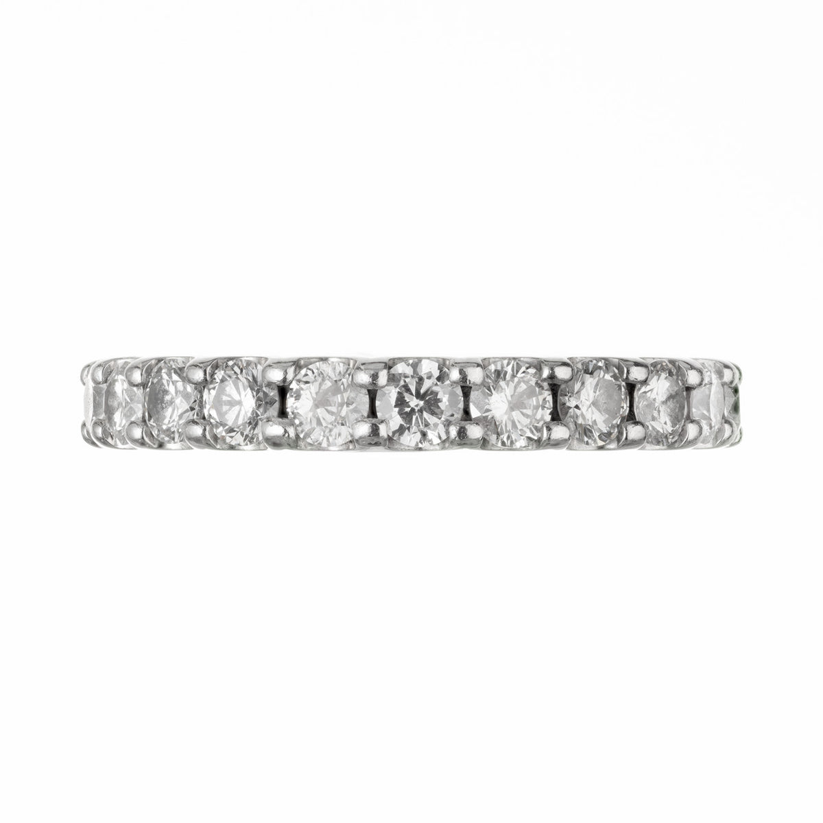 1.37 Carat Diamond Platinum Eternity Band Ring – image 2