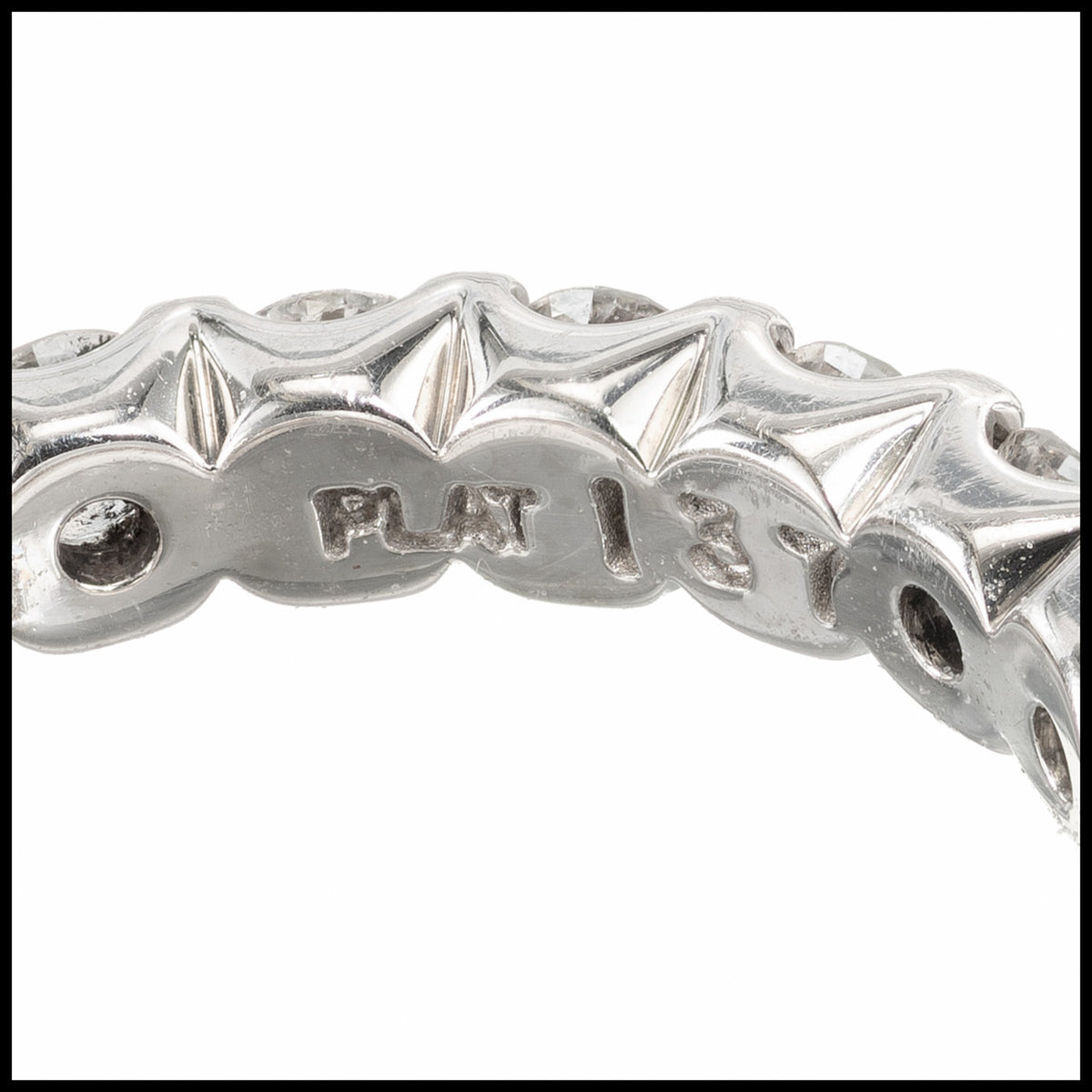 1.37 Carat Diamond Platinum Eternity Band Ring – image 3