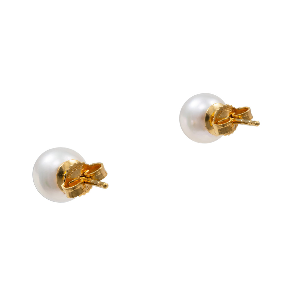 Mikimoto Akoya Cultured Pearl Yellow Gold Stud Earrings – image 5