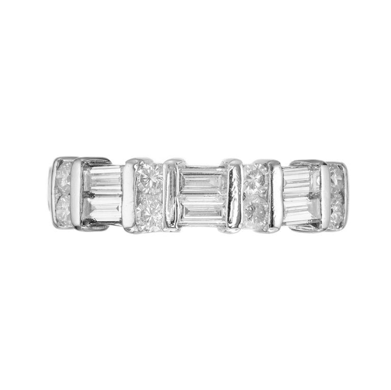 Cardow .84 Carat Diamond Platinum Wedding Band Ring – image 2