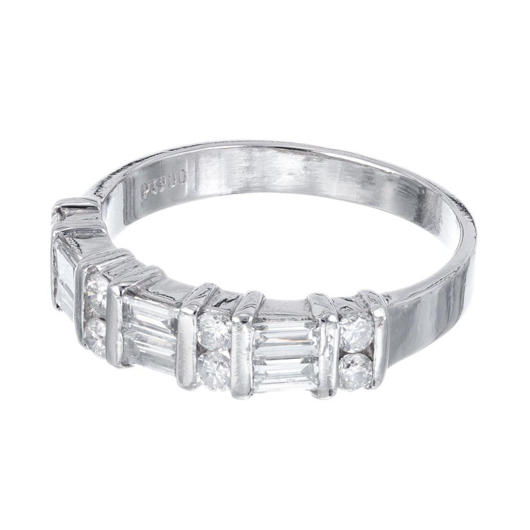 Cardow .84 Carat Diamond Platinum Wedding Band Ring – image 3
