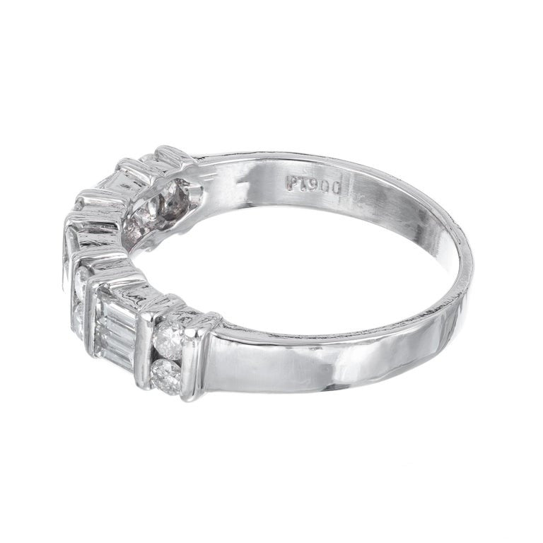Cardow .84 Carat Diamond Platinum Wedding Band Ring – image 4