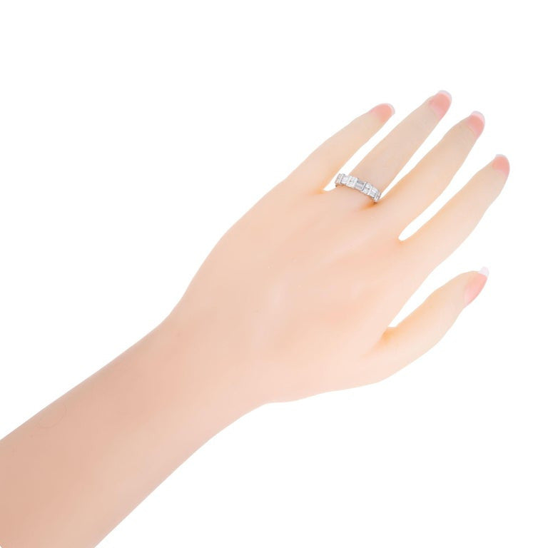 Cardow .84 Carat Diamond Platinum Wedding Band Ring – image 7