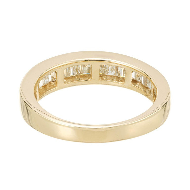 1.15 Carat Diamond Yellow Gold Channel Set Wedding Band Ring – image 4