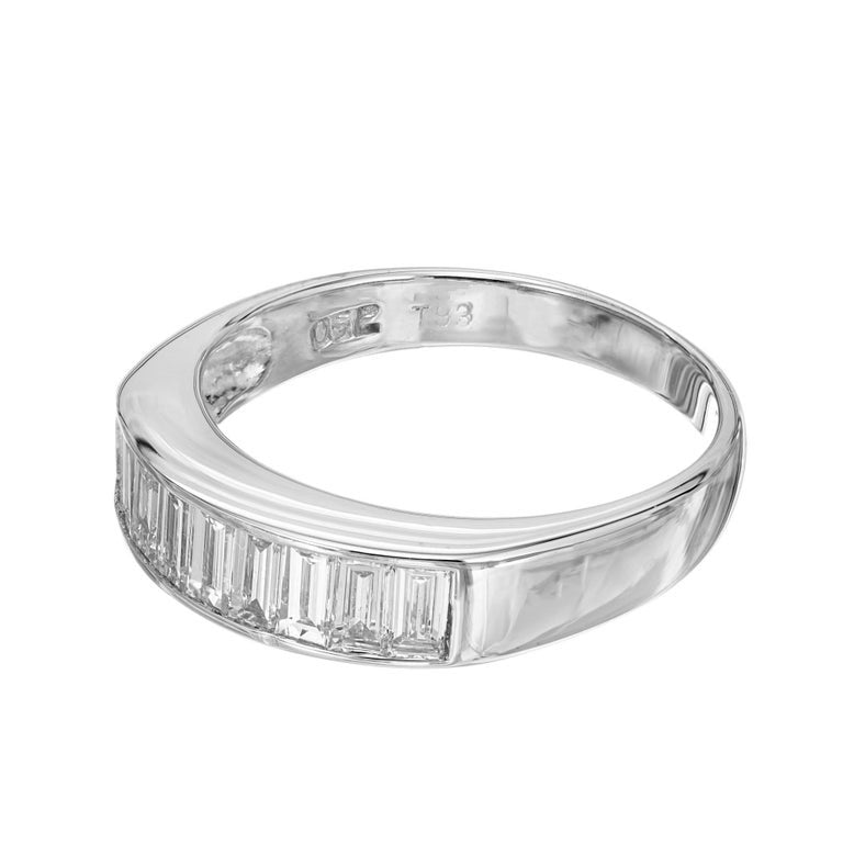 .93 Carat Diamond White Gold Channel Set Wedding Band Ring – image 3
