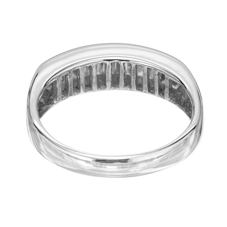 .93 Carat Diamond White Gold Channel Set Wedding Band Ring – image 8