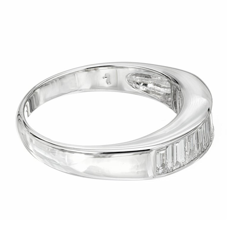 .93 Carat Diamond White Gold Channel Set Wedding Band Ring – image 7