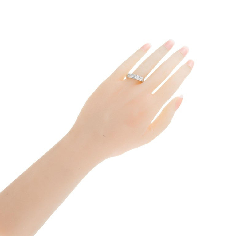 .93 Carat Diamond White Gold Channel Set Wedding Band Ring – image 4