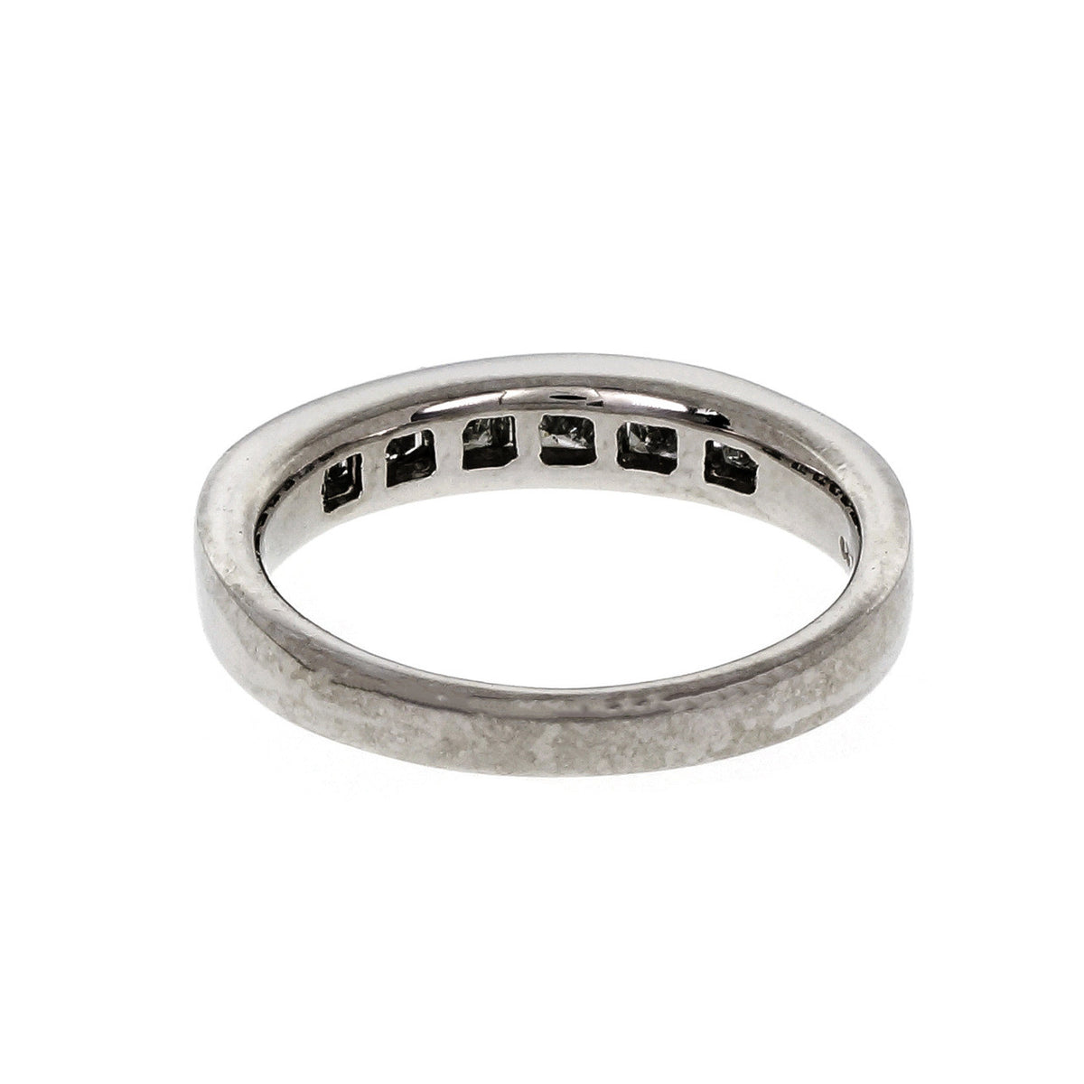 Channel Set Princess & Baguette Cut Diamond Wedding Band Ring Platinum – image 4