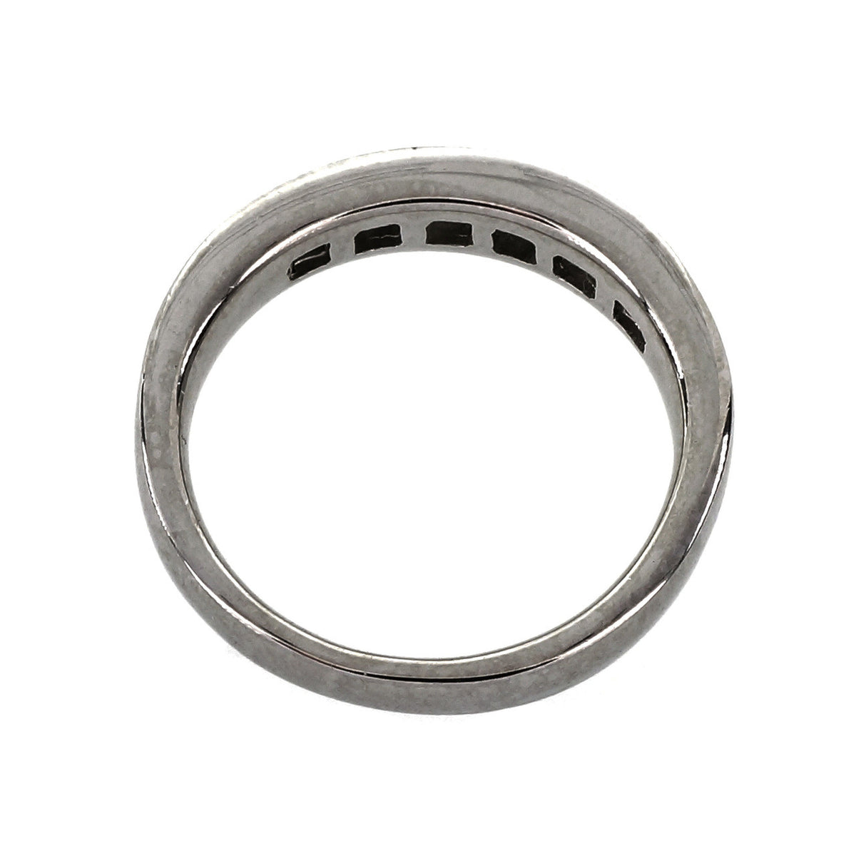 Channel Set Princess & Baguette Cut Diamond Wedding Band Ring Platinum – image 5
