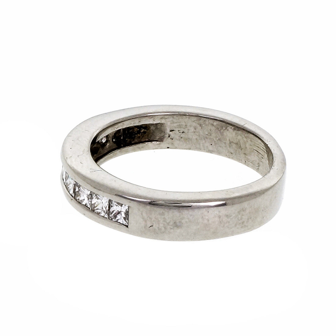 Princess Cut Channel Set Diamond Wedding Band Ring Platinum – image 3
