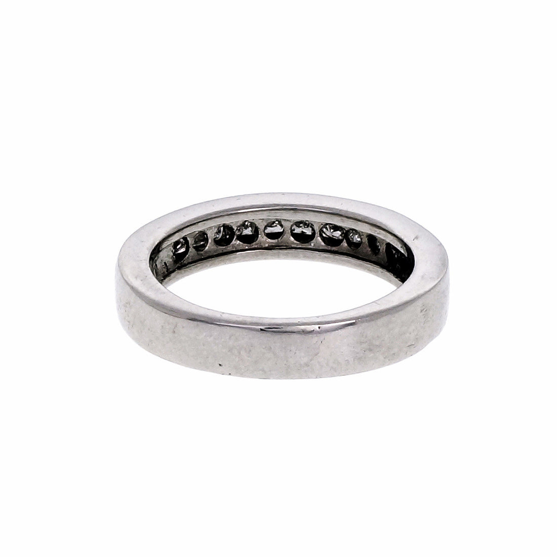 Princess Cut Channel Set Diamond Wedding Band Ring Platinum – image 4