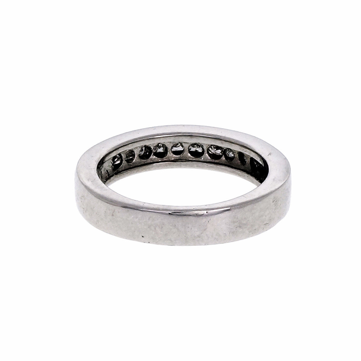 Princess Cut Channel Set Diamond Wedding Band Ring Platinum – image 4
