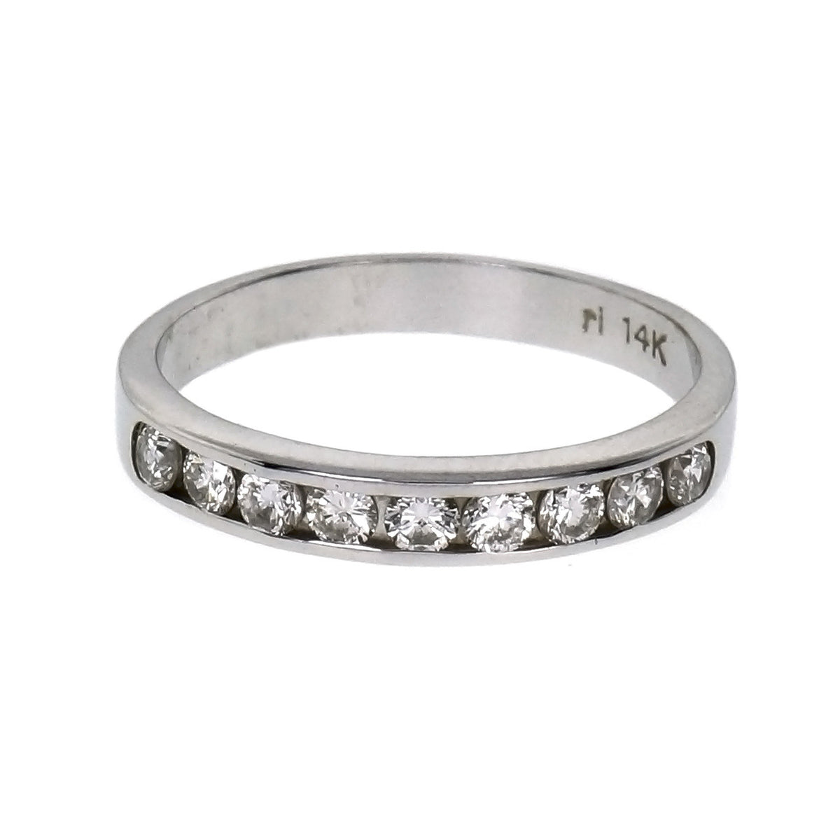 .18 Carat Diamond White Gold Wedding Band Ring