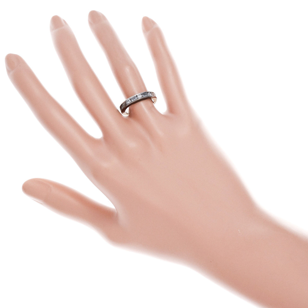 .75 Carat Diamond Platinum Wedding Band Ring – image 6