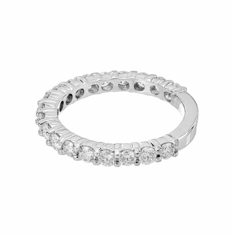 .76 Carat Diamond White Gold Common Prong Wedding Band Ring – image 2