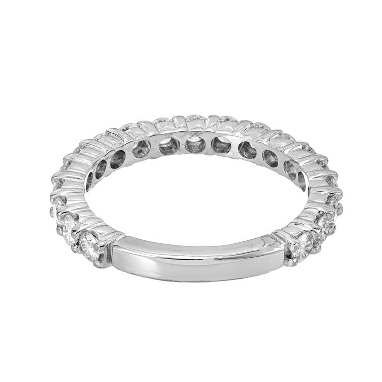 .76 Carat Diamond White Gold Common Prong Wedding Band Ring – image 3