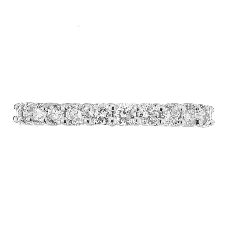 .76 Carat Diamond White Gold Common Prong Wedding Band Ring – image 5