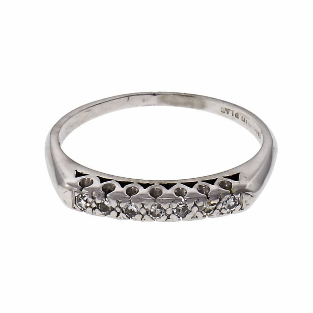 7 Diamond Platinum Wedding Band Ring