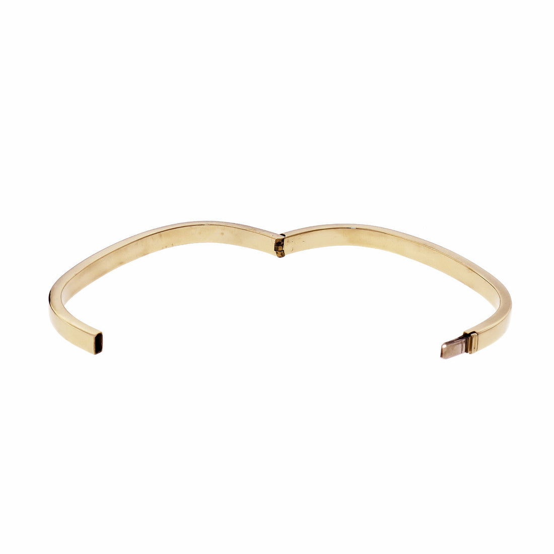 Yellow Gold 5mm Bangle Bracelet 18k Italy – image 3