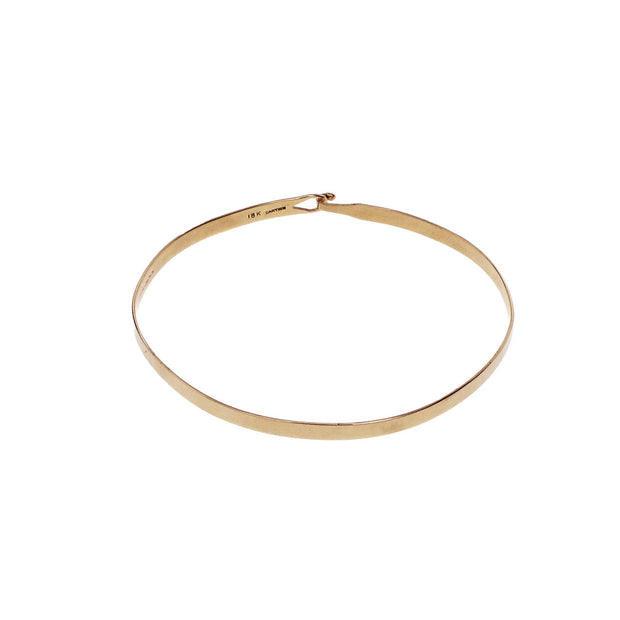 Oval 18k Yellow Gold Bangle Bracelet