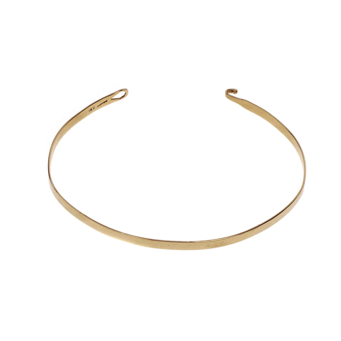 Oval 18k Yellow Gold Bangle Bracelet – image 2